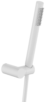 KFA natrysk punktowy, uchwyt przegubowy ścienny + wąż pvc 1500 mm Moza Premium, biały mat 841-225-44