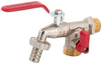 KFA zawór kulowy czerpalny ze złączką węża i dodatkowym przyłączem 1/2" 704-310-15