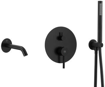 KFA bateria wannowa podtynkowa z zestawem Moza Black, czarny 5039-401-81