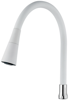 Invena dwufunkcyjna elastyczna wylewka do baterii, biały SC-B1-1Z0-L