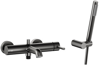 KFA bateria wannowa pozioma z natryskiem punktowym Moza Premium, gun metal grey PVD 5034-520-61