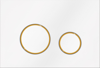 KK-POL przycisk spłukujący M11 V3, biały połysk SPP/041/0/K