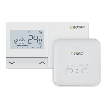 Engo programowany, bezprzewodowy regulator temperatury E901RF