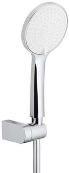 KFA natrysk punktowy ANGELIT, rączka natryskowa 3-funkcyjna, silikonowa (biały-chrom) + wąż PVC 1500 mm FLEX + uchwyt ścienny przegubowy 841-243-40 