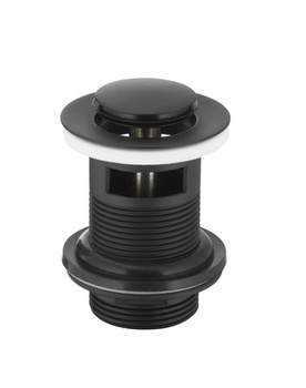 KFA spust umywalkowy typu klik-klak, mały z przelewem, czarny 660-354-81