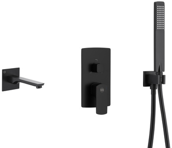 KFA bateria wannowa podtynkowa z zestawem Mokait, czarny 5539-401-81