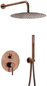 KFA zestaw natryskowy podtynkowy Moza, miedź szczotkowana PVD 5039-501-34