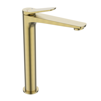 Invena bateria umywalkowa wysoka Alonia, złoto szczotkowane BU-70-W09-V