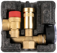 Afriso grupa bezpieczeństwa kotła KSG mini, Nmax UDT 73,6 kW, z zaworem bezpieczeństwa MS 3 bar 77350