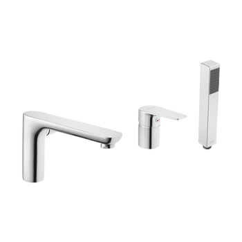 Invena bateria wannowa 3-otworowa Dokos, chrom BW-19-S01-V