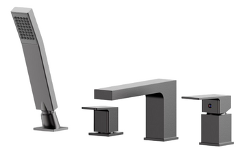 Valvex bateria wannowa 4-otworowa z akcesoriami ARS, gun metal 2420590