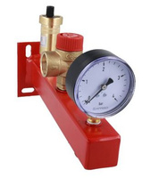 Afriso grupa bezpieczeństwa kotla BSS, Nmax UDT 73,6 kW, z zaworem bezpieczeństwa MS 3 bar, z przyłączem do naczynia przeponowego 9061000