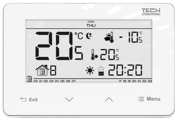 Tech bezprzewodowy regulator pokojowy ST293V2 dwustanowy (panel przedni ze szkła) biały ST293V2WH