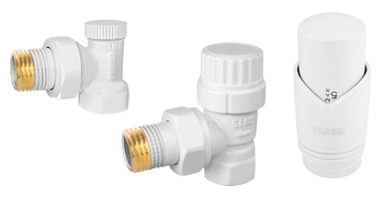 Ferro dekoracyjny zestaw termostatyczny kątowy, biały ZTM31WH