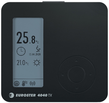 Euroster pezprzewodowy regulator E4040 TXRX, kolor czarny E4040TXRXB