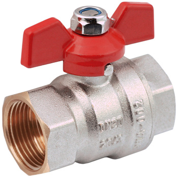 Perfexim kurek kulowy perfekt system, z motylkiem, czerwony 1" WW DN25 PHA-002 00-002-0250-000