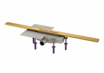 Kessel Linearis Infinity 60 z mechanicznym syfonem megastop, szczotkowana powierzchnia brąz, 800 mm 45304.08