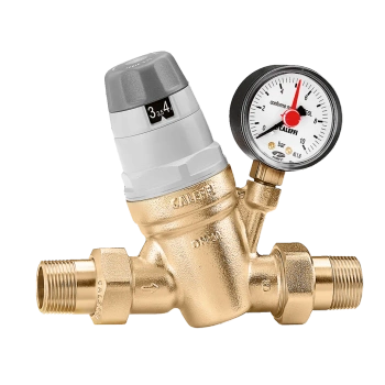 Caleffi reduktor ciśnienia z wymiennym wkładem, manometrem oraz wskaźnikiem nastawy 3/4" 535051