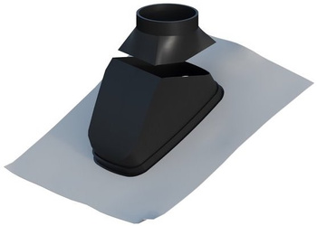 Ricom przejście do dachów skośnych 25° do 50° z kołnierzem ołowianym DN 100-125 ZB125UBPS