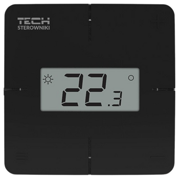 Tech bezprzewodowy regulator pokojowy R-8x, czarny STR8XBK