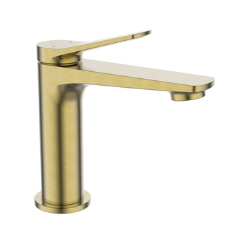 Invena bateria umywalkowa Alonia, złoto szczotkowane BU-70-009-V