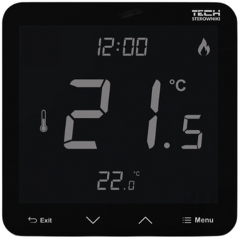 Tech regulator pokojowy przewodowy, dwustanowy r T-3.1, czarny STT-3.1BK