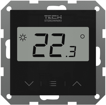 Tech regulator przewodowy, pokojowy F-12B do listwy L-X i L-12 dedykowany do systemów ramkowych 55mm, czarny STF-12BBK