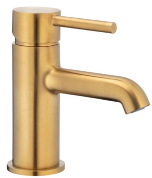 KFA bateria umywalkowa MOZA stojąca, złoty szczotkowany PVD + click clack 5032-815-31