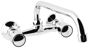 Invena bateria umywalkowo-kuchenna ścienna Modena, chrom BC-13-F0S-L