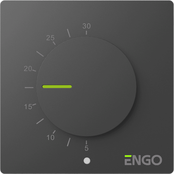 Engo regulator temperatury przewodowy SIMPLE z pokrętłem, 230V, czarny ESIMPLE230B