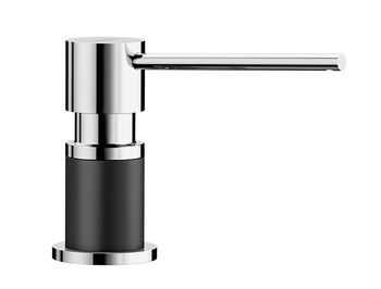 Blanco dozownik LATO Siligranit-Look czarny/chrom 526177