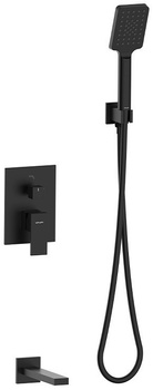 Valvex zestaw podtynkowy 2-funkcyjny z wylewką wannową ARS, czarny mat 2419910