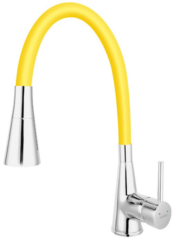 Ferro bateria zlewozmywakowa ZUMBA II, cytrynowa elastyczna wylewka 2F, chrom BZA42C