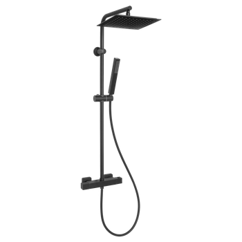 Invena zestaw natryskowy z deszczownią i baterią termostatyczną Svart czarny AU-85-004