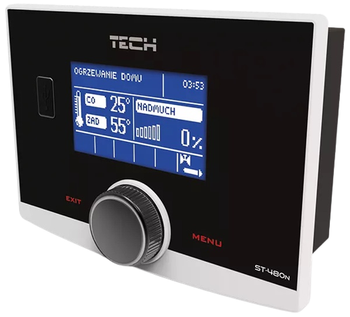 Tech sterownik do kotła z podajnikiem, czarny ST480NBK
