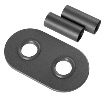 Invena zestaw maskujący podwójny do podłączenia grzejnika, grafit UA-12-G15