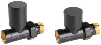 Ferro zestaw grzejnikowy prosty, czarny ZGB30BL