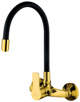 Invena bateria kuchenna ścienna Verso, czarny/złoty BC-82-E49-L