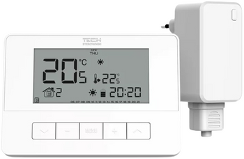 Tech regulator pokojowy bezprzewodowy, dwustanowy T-4.2 biały STT-4.2WH
