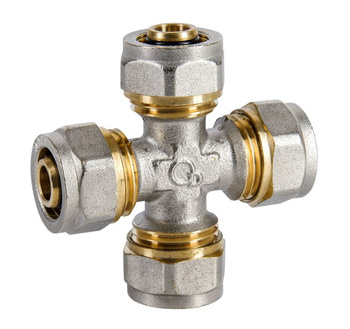 Diamond czwórnik PEX-AL-PEX, mosiądz 16x16x16x16 FTN-011.16X16X16X16.CZ-4