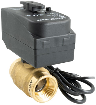 Afriso zawór 2-drogowy kulowy z siłownikiem BEV, DN25, Rp1", Kvs 60 m³/h, 24 V AC, NO 9022310