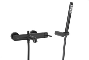 KFA bateria wannowa ścienna MOZA z natryskiem punktowym PREMIUM czarny 5034-520-81