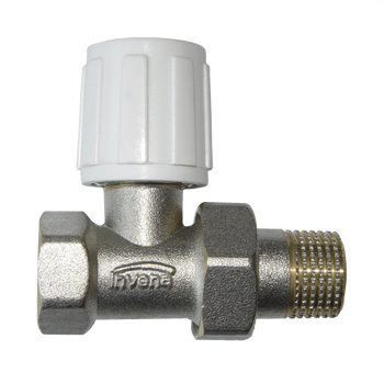 Invena zawór grzejnikowy prosty do rur stalowych ze śrubunkiem 1/2" CZ-50-P15-W