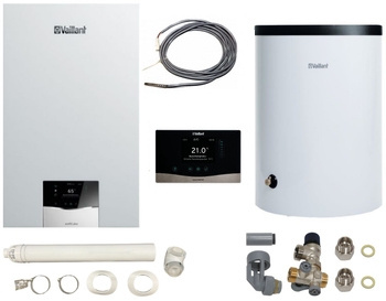 Vaillant pakiet kocioł gazowy jednofunkcyjny VC 25CS/1-5 ecoTEC plus + zasobnik VIH R 200/6B + sterownik VRC 720F sensoCOMFORT + SPS zestaw do szachtu 0010043656