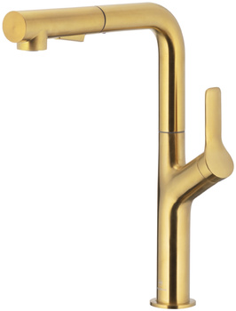 KFA bateria kuchenna z wyciąganą wylewką Duero Design, złoty szczotkowany PVD 6623-220-31