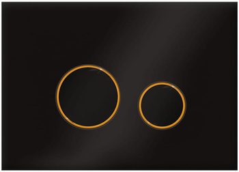 KK-POL przycisk spłukujący Vitrum Grande V3 Orbis, czarny połysk/złoty SPP/019/0/K