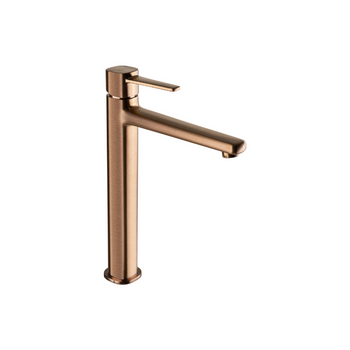 Invena bateria umywalkowa wysoka Glamour, miedź BU-02-W14-V