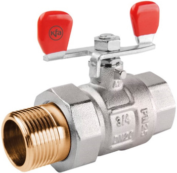 KFA zawór kulowy wodny ze śrubunkiem z motylkiem 1"  700-221-25