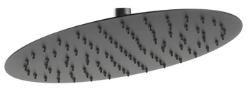 Ferro SLIM głowica talerzowa deszczowni okrągła 30cm, czarny DSN07BL