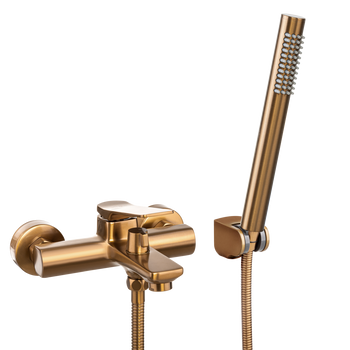 Invena bateria wannowa z zestawem natryskowym Neri Plus, miedź BW-P1-014-L